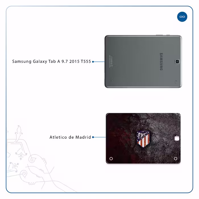 برچسب پوششی ماهوت مدل Atletico de Madrid مناسب برای تبلت سامسونگ Galaxy Tab A 9.7 2015 T555
