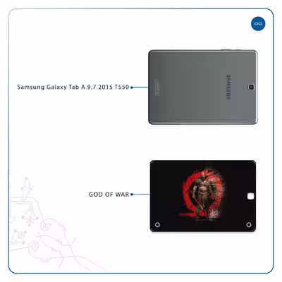 برچسب پوششی ماهوت مدل God-Of-War-Game مناسب برای تبلت سامسونگ Galaxy Tab A 9.7 2015 T550