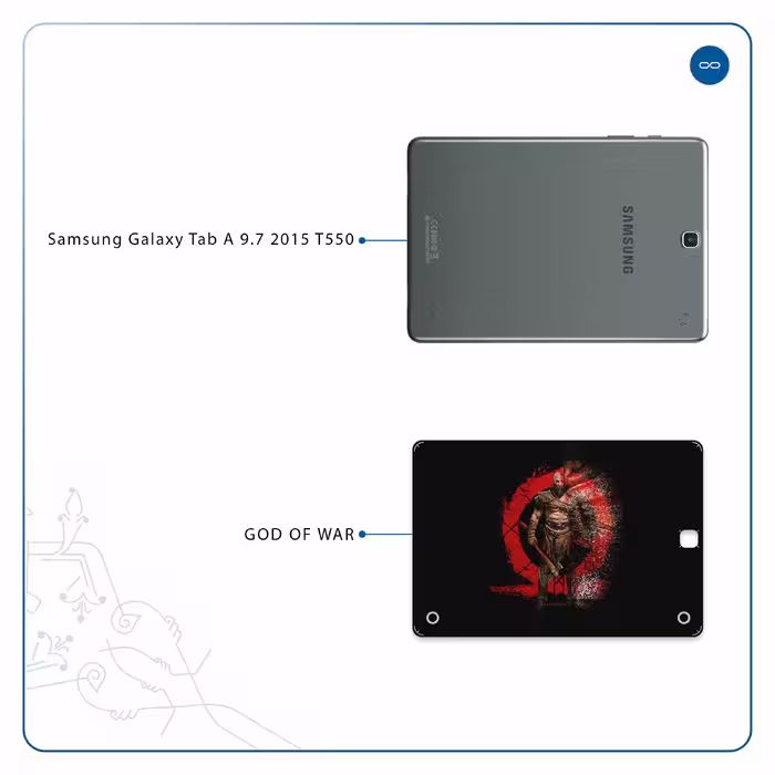 برچسب پوششی ماهوت مدل God-Of-War-Game مناسب برای تبلت سامسونگ Galaxy Tab A 9.7 2015 T550