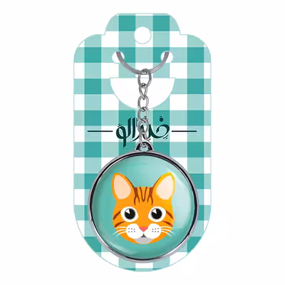 جاکلیدی خندالو طرح گربه مدل دوطرفه کد 50115203