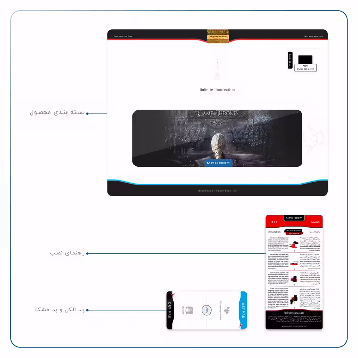 برچسب پوششی ماهوت مدل Game of Thrones مناسب برای تبلت اپل iPad 9.7 (GEN 5) 2017 A1822