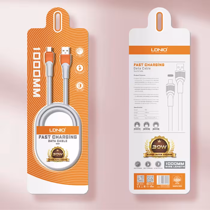 کابل تبدیل USB به microUSB الدینیو مدل LS601 طول 1 متر