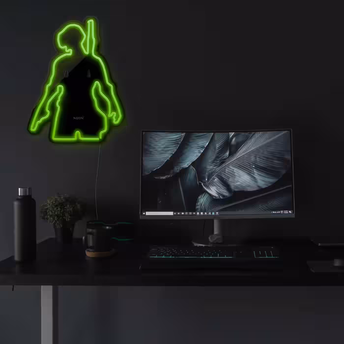 چراغ دیواری نئون دیزاین طرح Pubg-BL_GR