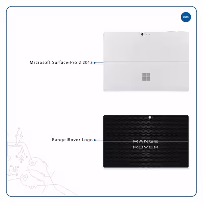 برچسب پوششی ماهوت مدل Range-Rover-Logo مناسب برای تبلت مایکروسافت Surface Pro 2 2013