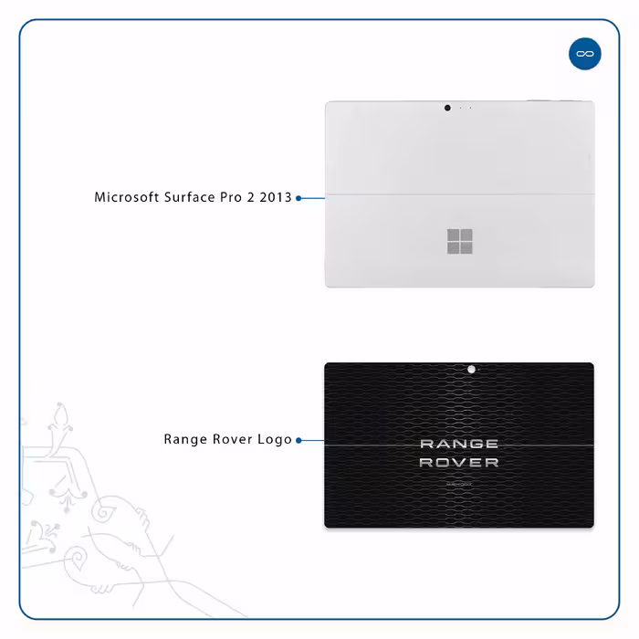 برچسب پوششی ماهوت مدل Range-Rover-Logo مناسب برای تبلت مایکروسافت Surface Pro 2 2013
