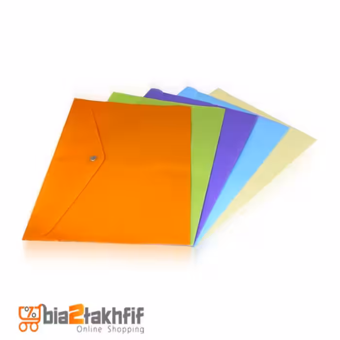 پوشه دکمه دار پاپکو سایز A4 بسته 20 عددی