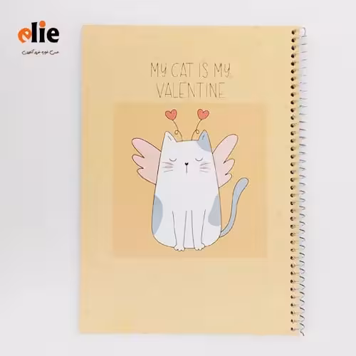 دفتر 100 برگ فانتزی سیمی ایمان طرح گربه