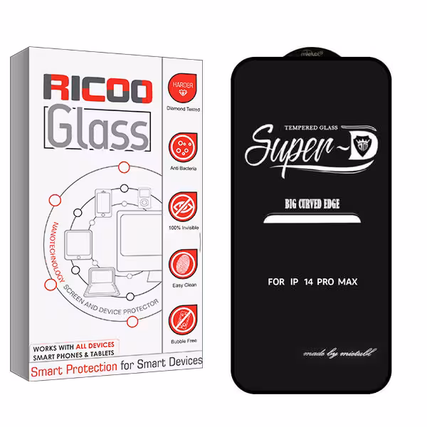 محافظ صفحه نمایش ریکو مدل RiC2 SuperD مناسب برای گوشی موبایل اپل iPhone 14 Pro Max | کالا برتری