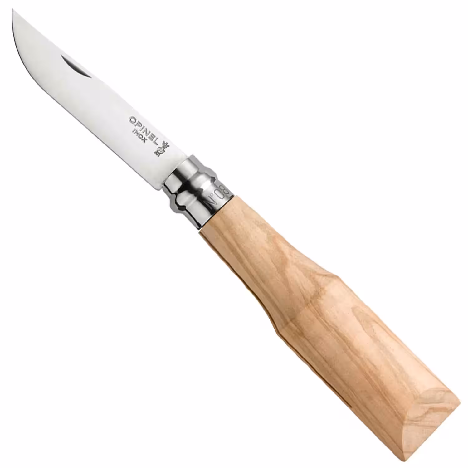 چاقو اپینل ابوچا 08 استنلس – چوب زیتون خام جهت حکاکی Opinel No.08 Raw / Ebauche Olive Wood handle