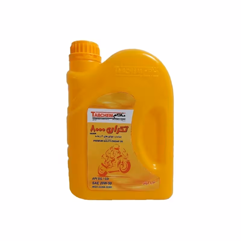 روغن موتور سیکلت تابکم مدل تکران 8000 20W-50 SG/CD حجم 13 لیتر