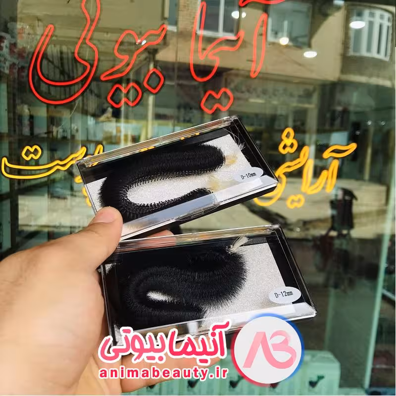 مژه ریسه ای ابریشمی کاشت مژه در شماره 10 و 12 و 14