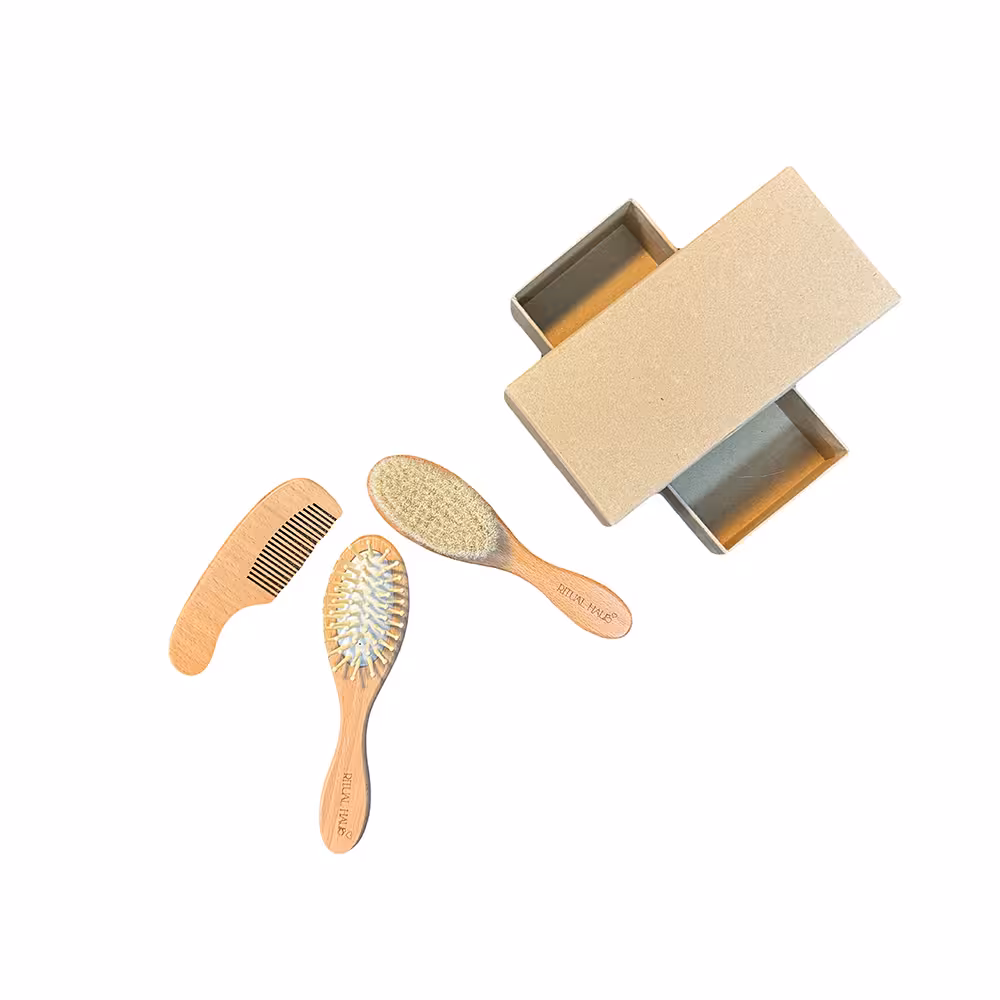 ست برس و شانه چوبی نوزاد Ritual Halb