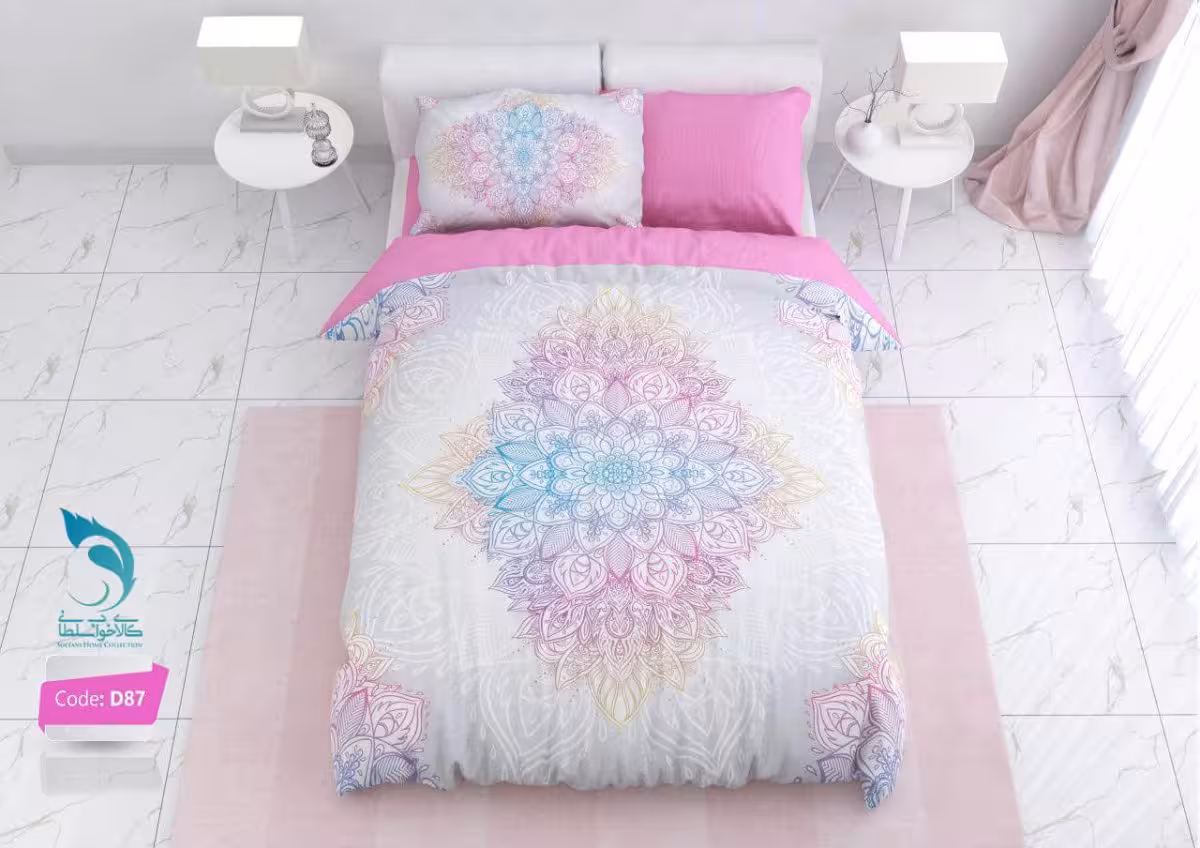 روتختی مدل اسلیمی کد D87 یک نفره 4 تکه