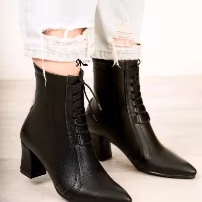 نیم بوت مجلسی پاشنه دار کد 1639