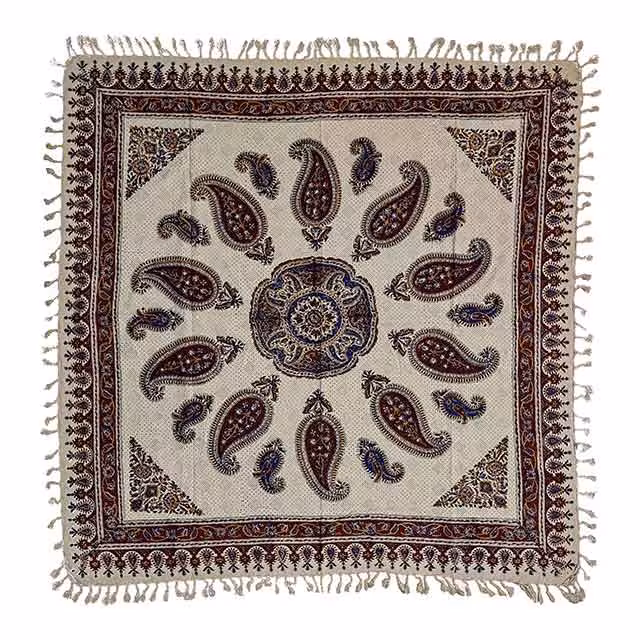 ترمه قمکاری اصفهان سایز 100 × 100 سانتی متری