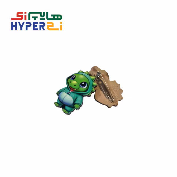 پیکسل سنجاقی  اژدها کوچولو خوشحال