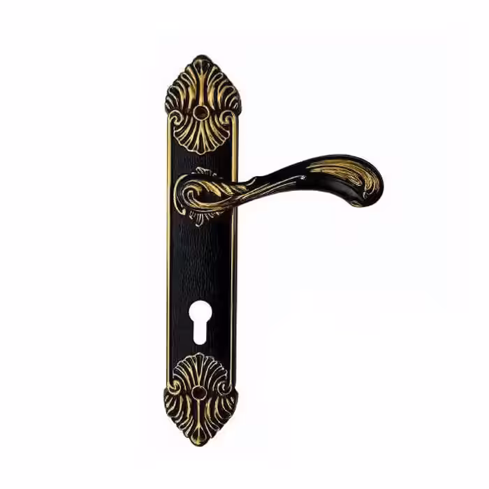 دستگیره پلاک کد 2000 مشکی طلایی - یراقینو فروش یراق آلات کابینت و درب