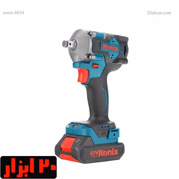 بکس شارژی 20 ولت 350 نیوتون متر تک باتری 2 آمپر درایو 1/2 رونیکس مدل 8654