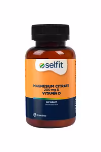 قرص منیزیم سیترات و ویتامین D برند Selfit - بسته 60 عددی