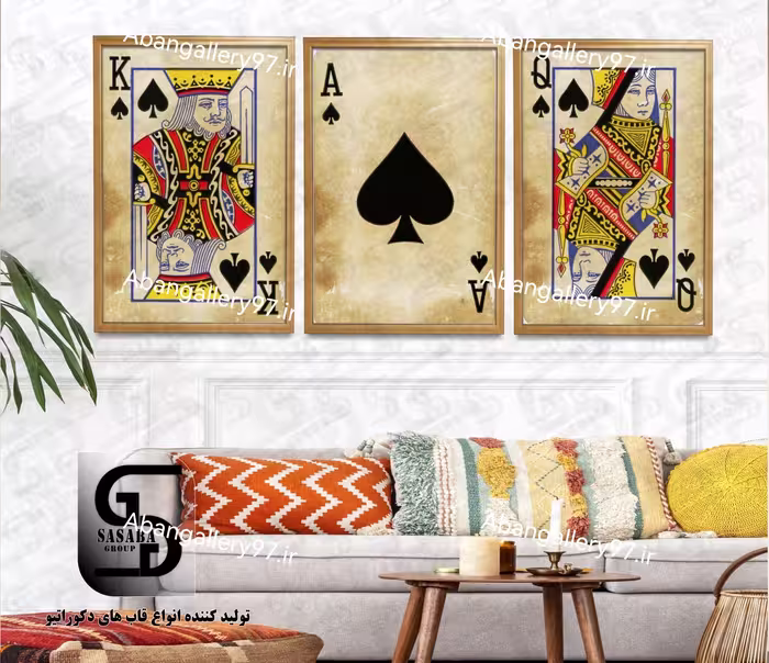 تابلو دکوراتیو سه تکه با ابعاد 60*40 سانتی متر، درجه 1 کیفیت ساخت