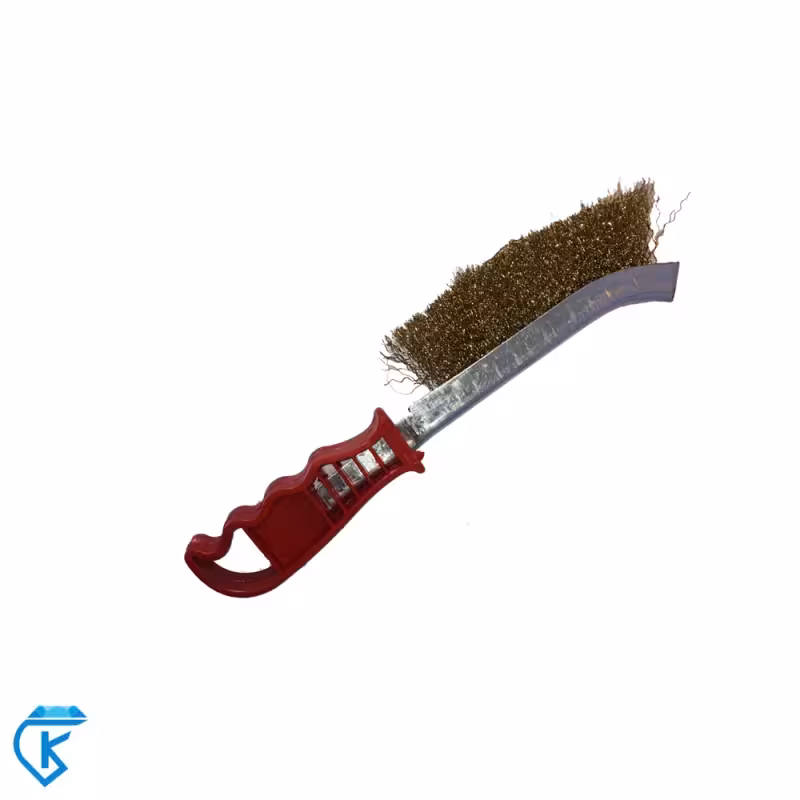 برس سیمی دسته مسواكی افشان طلايی