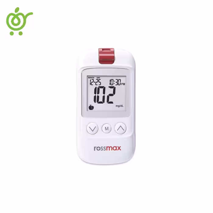 دستگاه تست قند خون مدل HS200 رزمکس Rossmax (به همراه 50 نوار تست) | فروشگاه اینترنتی سیب 115
