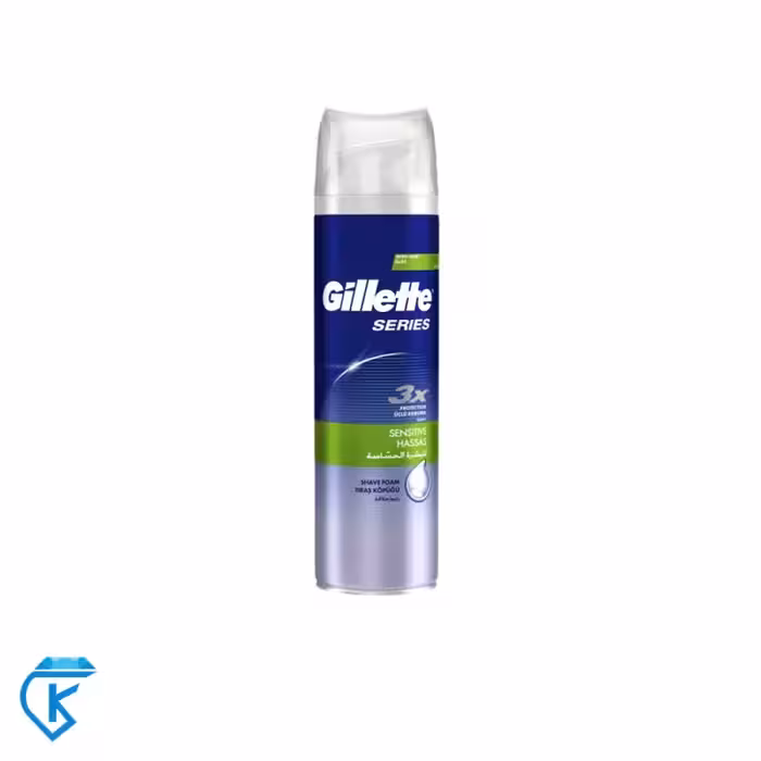 فوم اصلاح ژیلت سری 3X مدل Sensitive حجم 250 میلی لیتر Gillette
