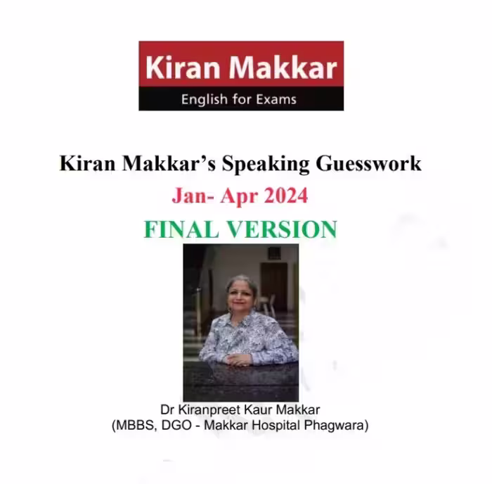 ماکار آیلتس اسپیکینگ | کتاب انگلیسی Makkar IELTS Speaking Guesswork Jan – Apr 2024 Final Version