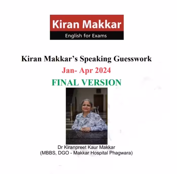 ماکار آیلتس اسپیکینگ | کتاب انگلیسی Makkar IELTS Speaking Guesswork Jan – Apr 2024 Final Version