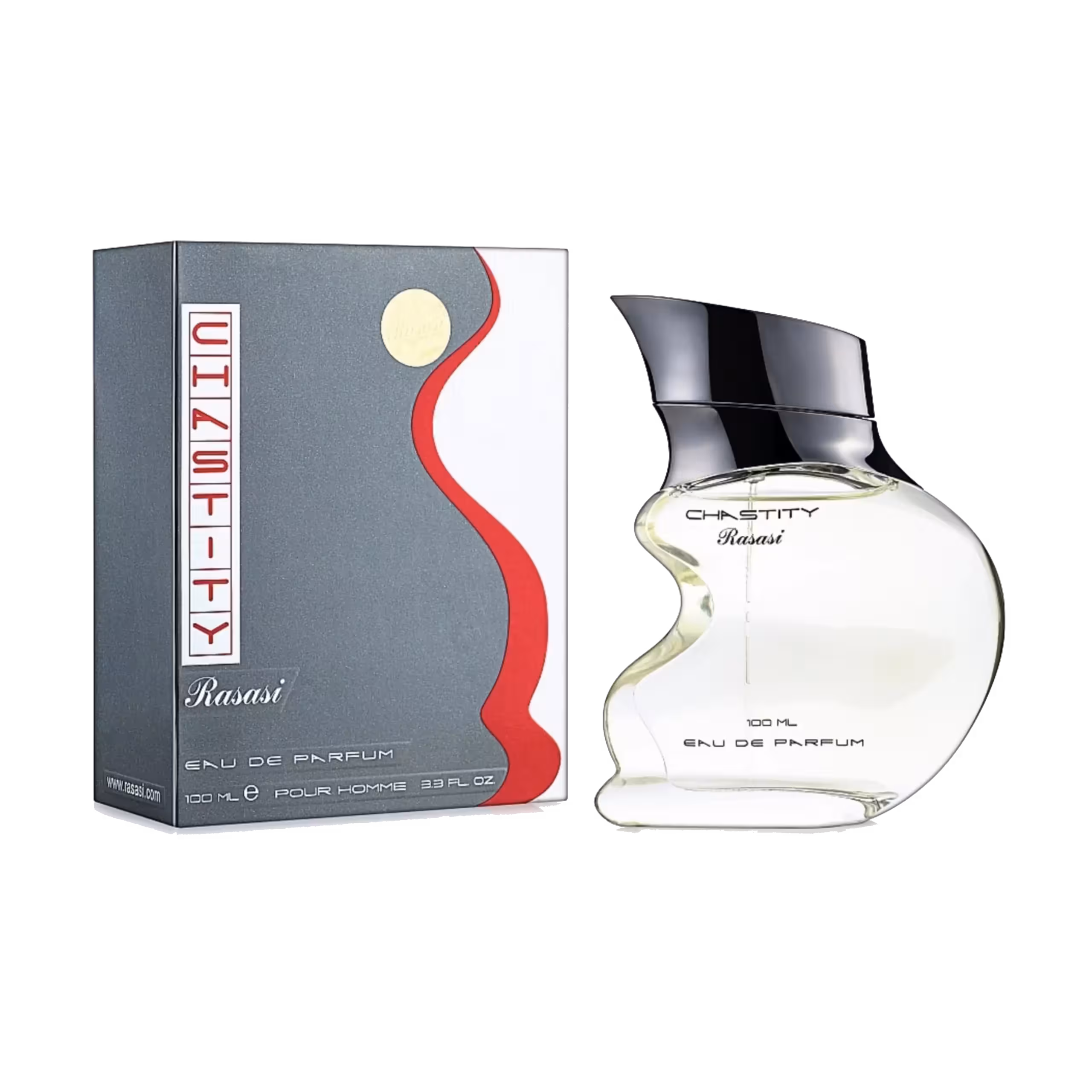 ادو پرفیوم مردانه رصاصی چاستیتی مدل Chastity
