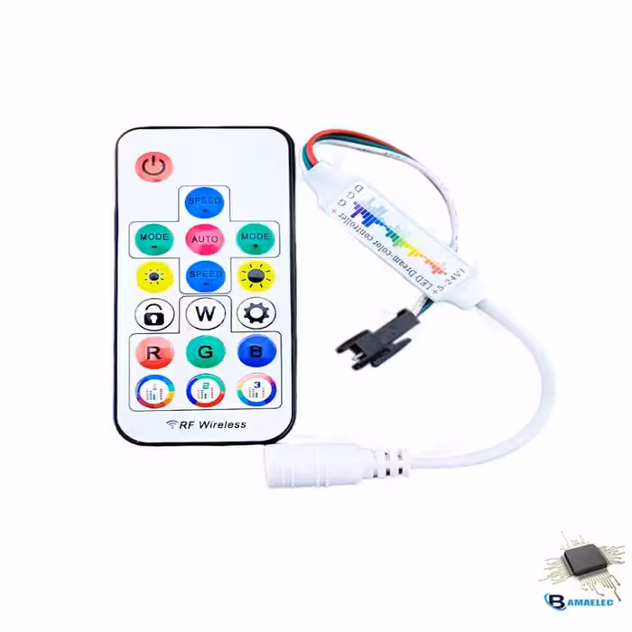 کنترلر RGB LED آدرس پذیر SP104M موزیکال (ریموتیRF)
