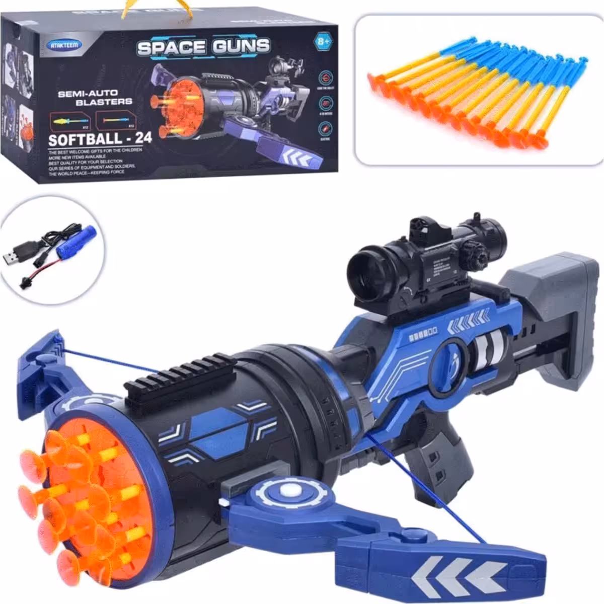 تفنگ رگباری Space Guns سری Softball-24 کد 006