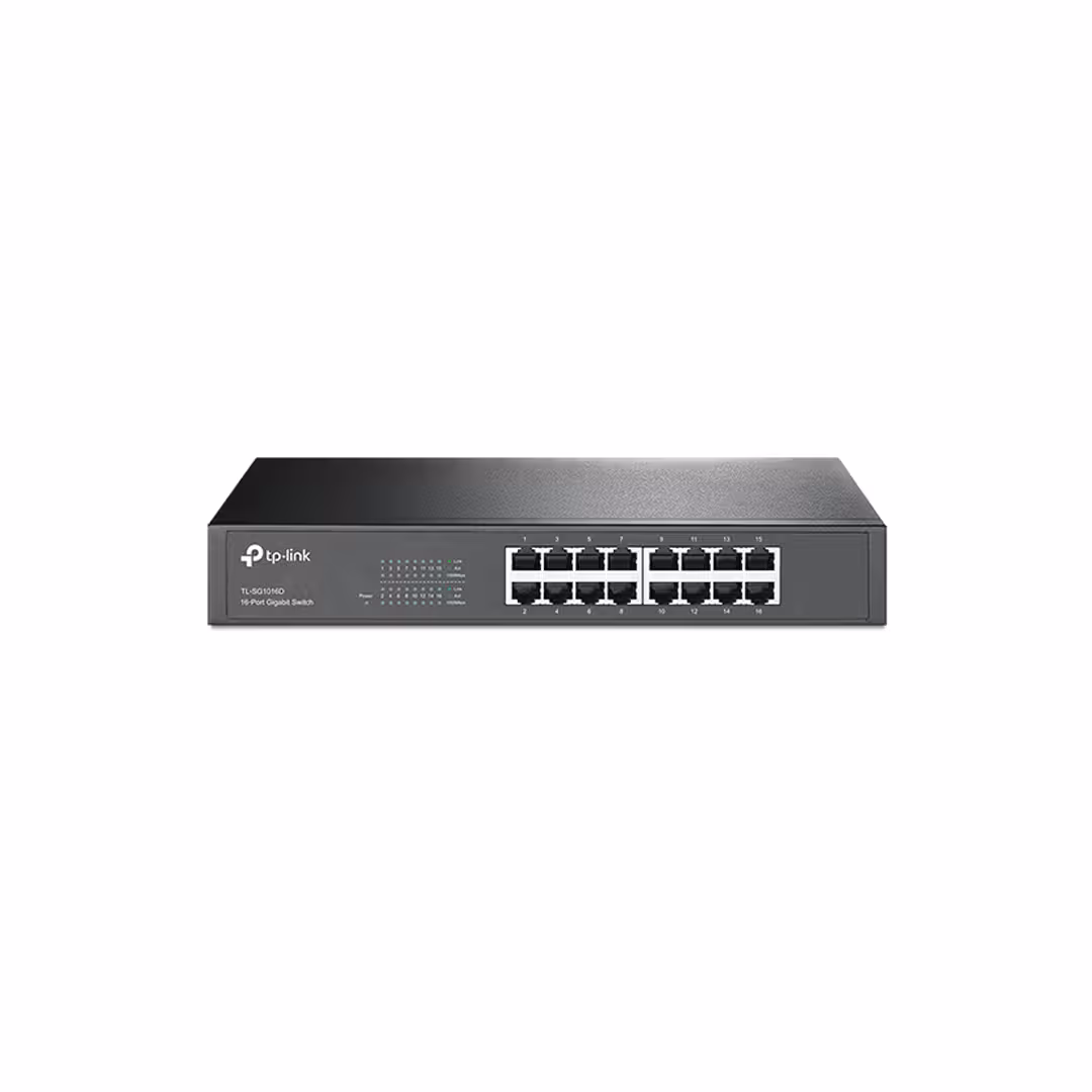 سوئیچ 16 پورت گیگابیتی و رکمونت تی پی لینک مدل TPlink TL-SG1016D
