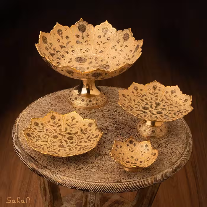 ست پذیرایی برنجی میناکاری کد 466