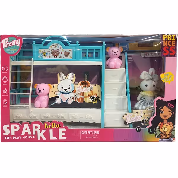 خرگوش sparkle عروسک خرسی تخت پله