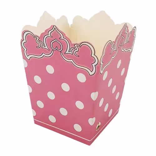 پاپ کورن تم تولد خالدار صورتی