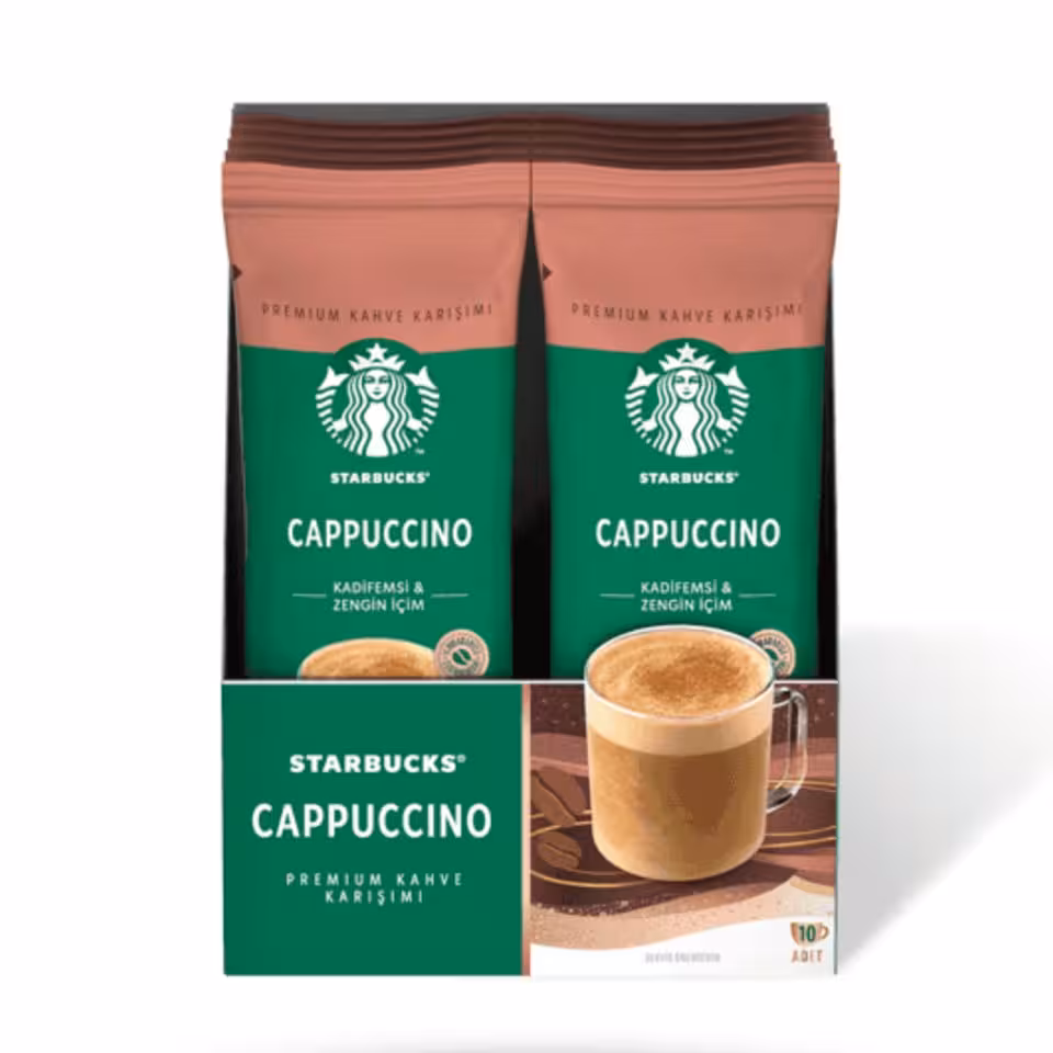 قهوه فوری استارباکس ساشه با طعم کاپوچینو باکس 10 عددی starbucks