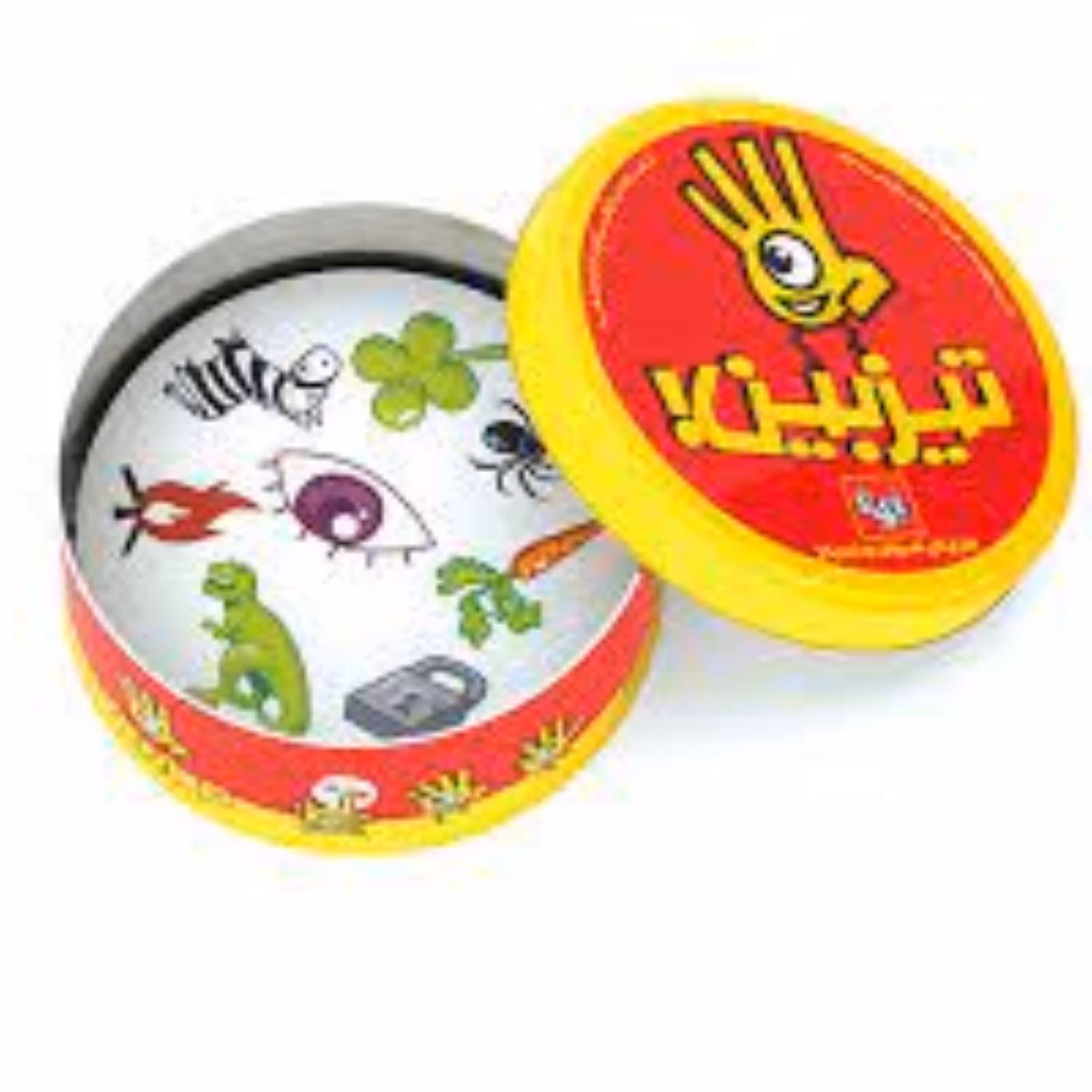 بازی فکری تیزبین،جعبه گرد فلزی،کارت های بازی