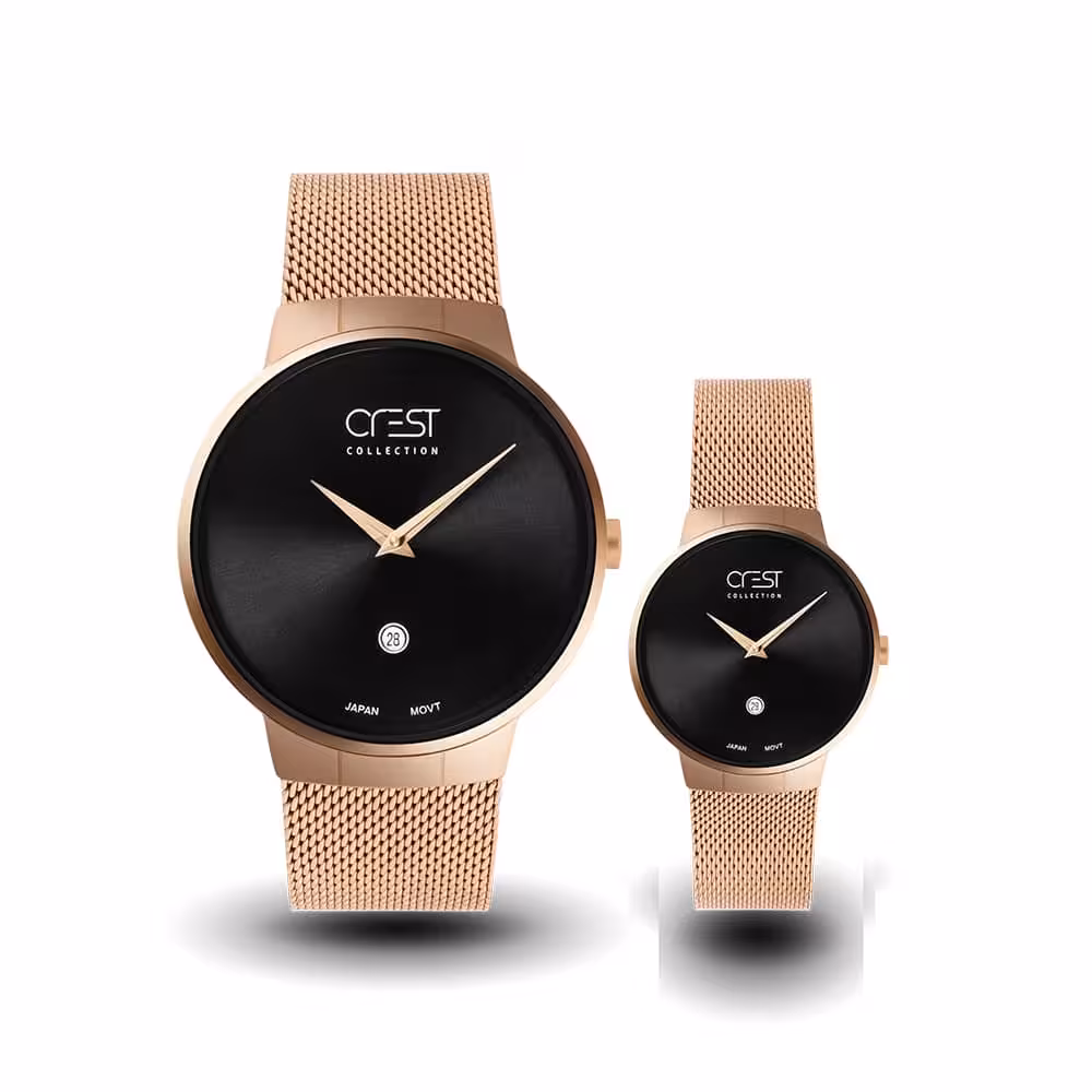 ست ساعت مچی زنانه و مردانه کرست مدل 6027-3 (اورجینال)