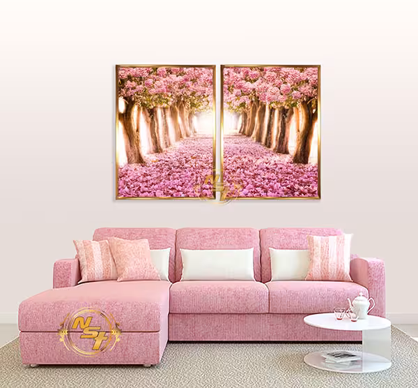 تابلو دکوراتیو جنگل شکوفه کد GH241