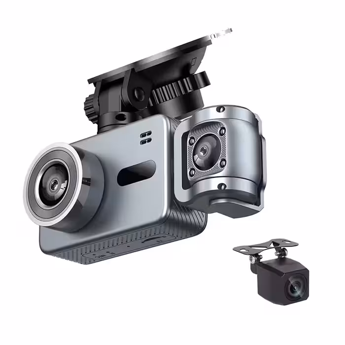 دوربین ثبت وقایع خودرو 3 لنز مدل DCR509-4K WiFi با دوربین عقب - ایپکی