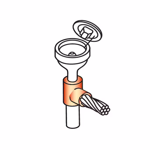 قالب جوش زمین به انتهای سیم (RP-E)