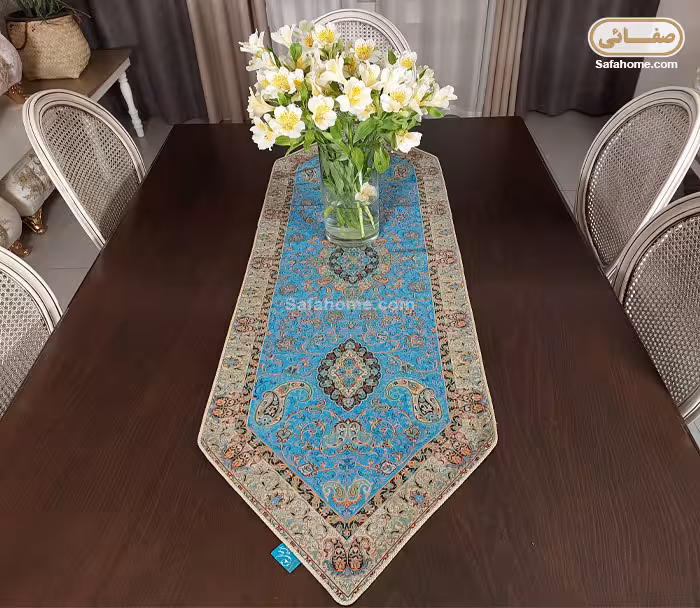 رومیزی رانر ترمه ابریشمی صفائی کد 79