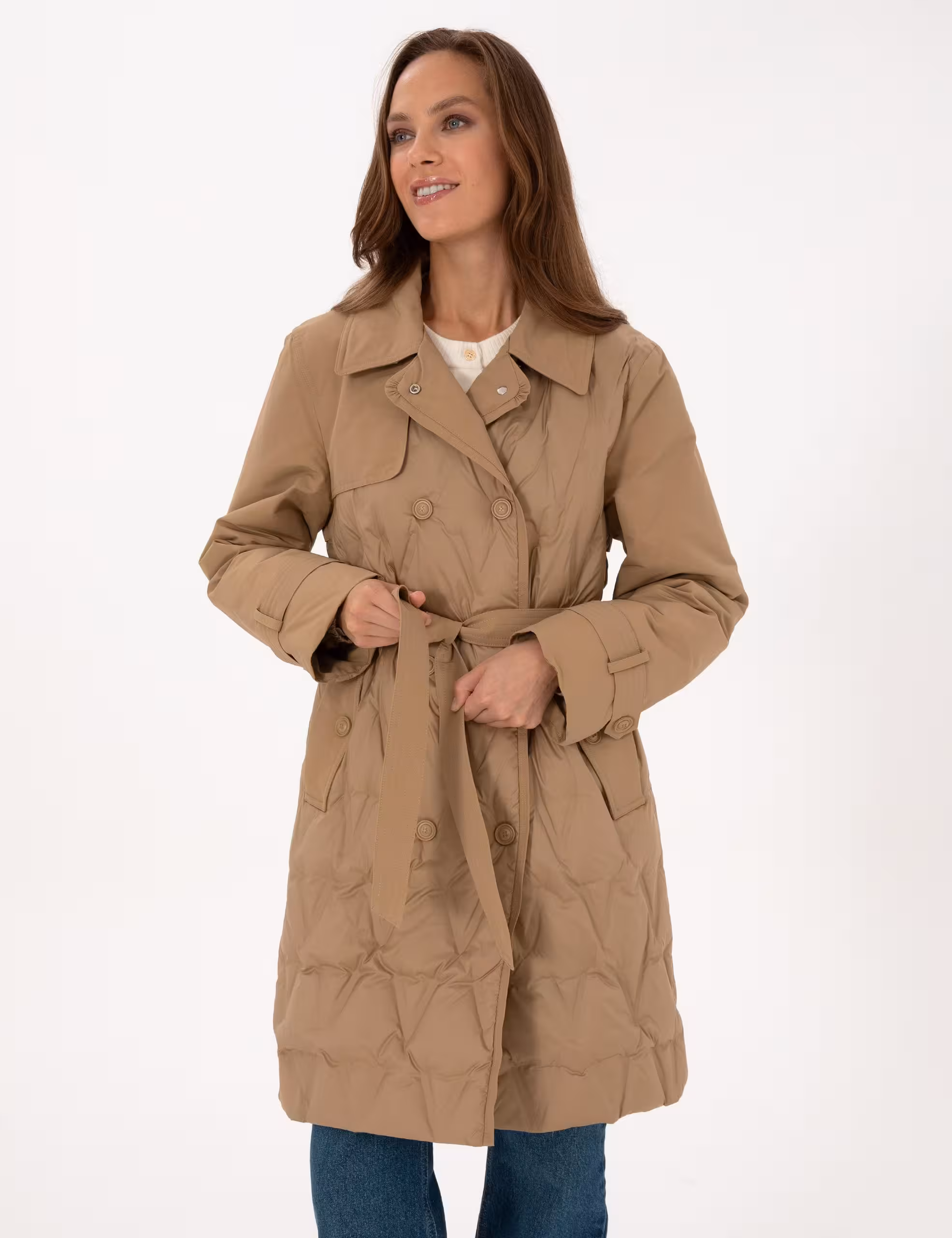 پالتو زنانه بژ پیرکاردین