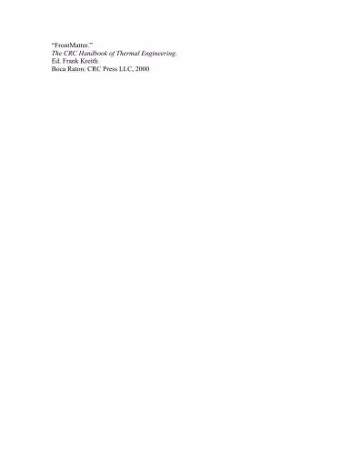 خرید و دانلود نسخه کامل کتاب The CRC Handbook of Thermal Engineering