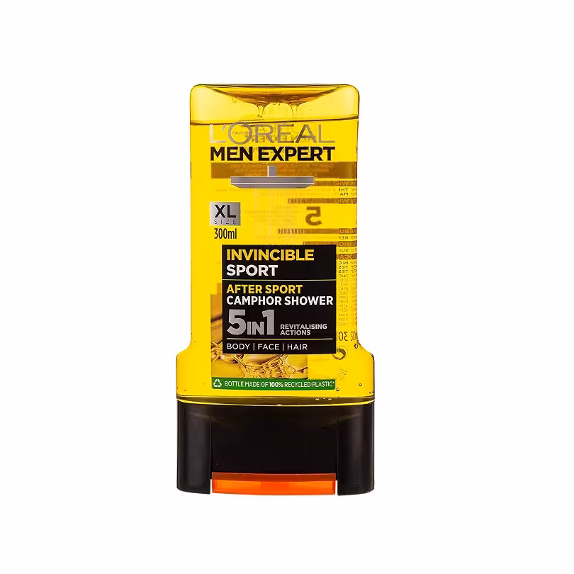 ژل شستشو مردانه لورال Invincible Sport حجم 300 میل