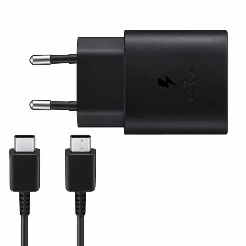 شارژر دیواری 25 وات اس ال وای مدل GALAXY A54 SUPER FAST CHARGE به همراه کابل تبدیل USB-C | کالا مکس