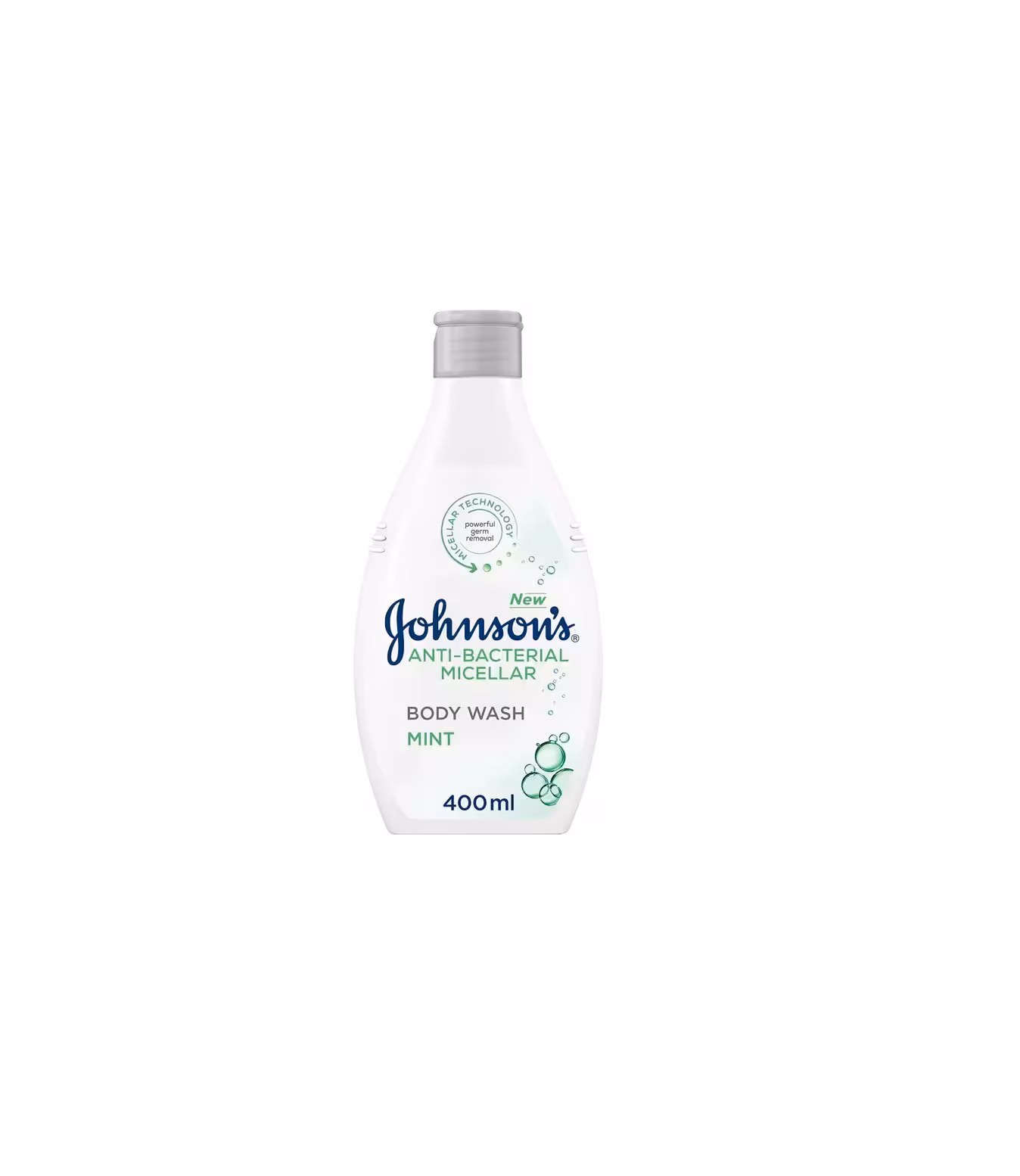 شامپو بدن آنتی باکتریال جانسون JOHNSONS مدل MICELLAR با رایحه نعنا حجم 400 میل