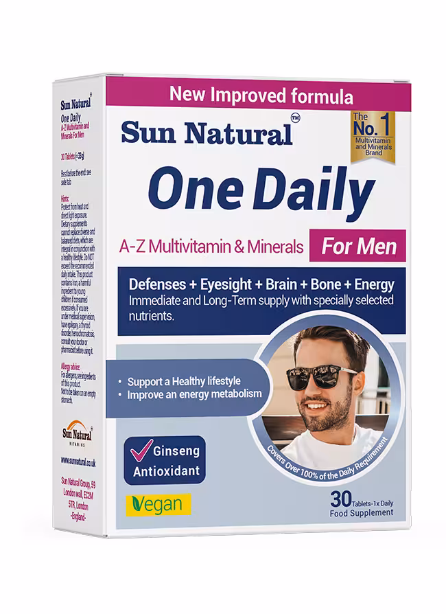 سان نچرال مولتی ویتامین آقایانSun Natural One Daily  A-Z Multivitamin & Minerals for Men