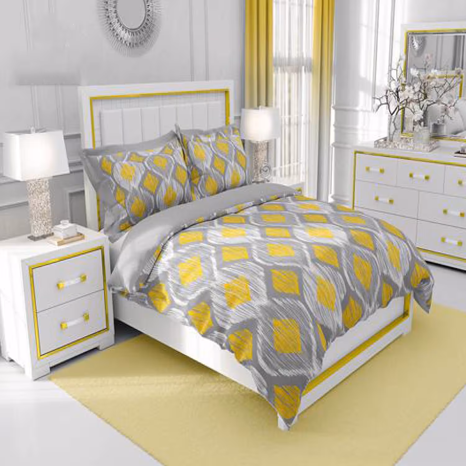 سرویس روتختی طرح‌دار چیداری مدل 1026